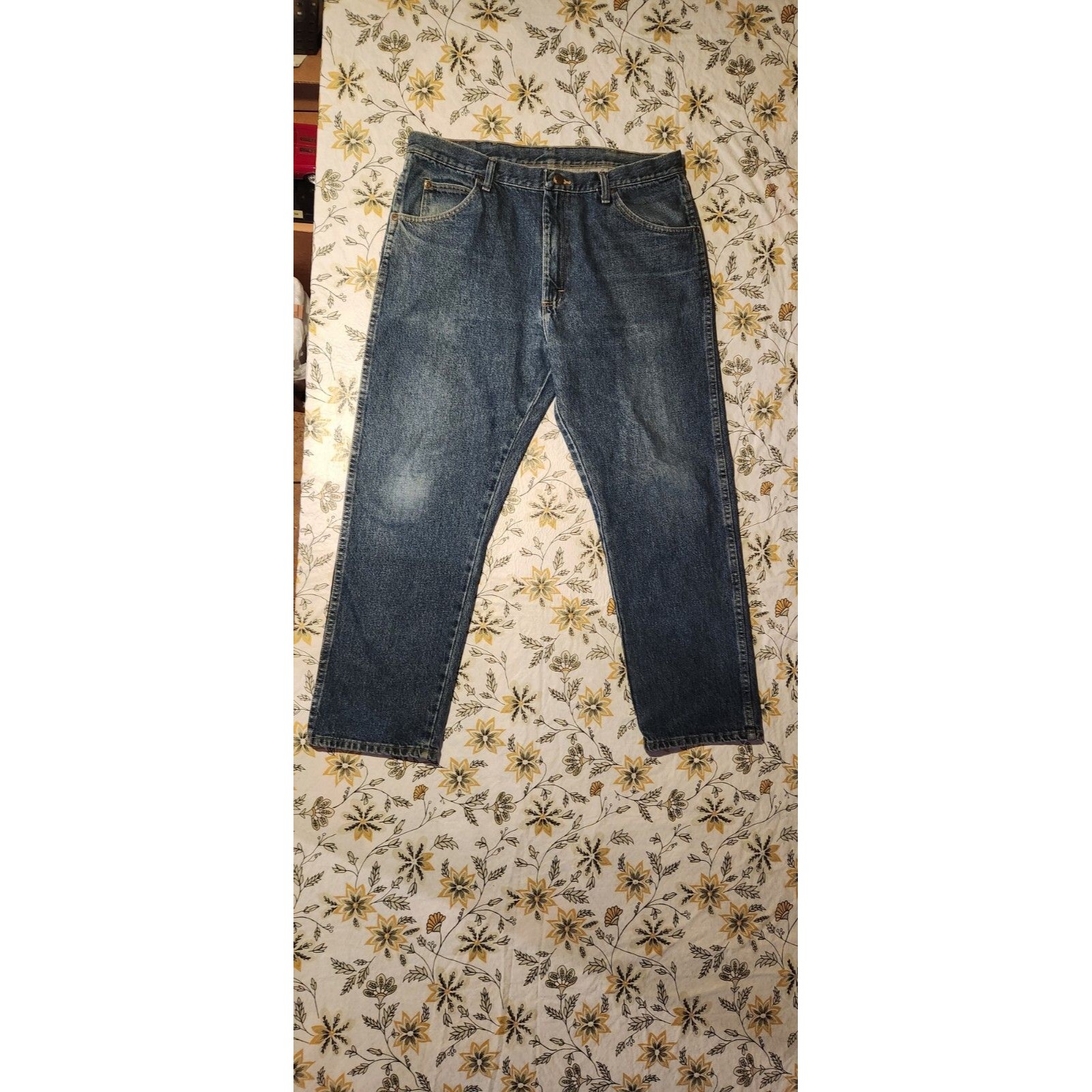 Mens' Wrangler Five Star Premium Denim Regular Fit Jeans Size 38 X 29 96501mr